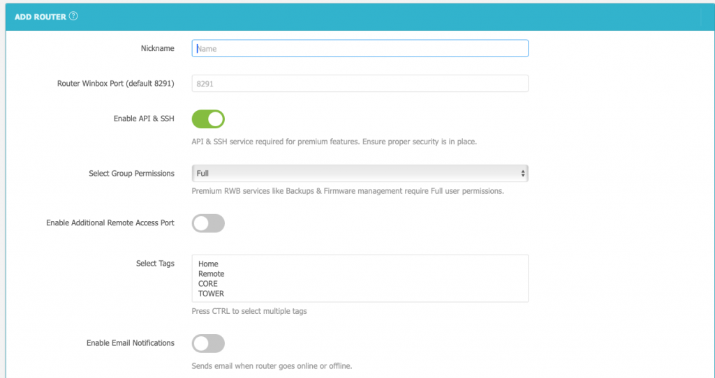 Add Router - Admiral Platform